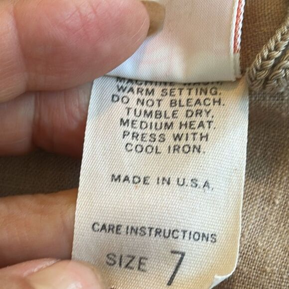 Vintage 70s Jantzen Tan Button Front Short Sleeve Blouse - Picture 8 of 9